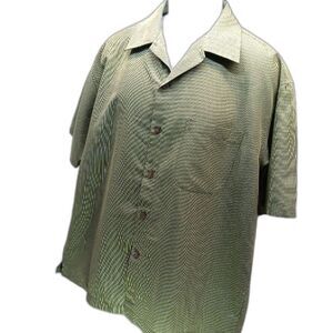 Red Camel Authentic Casual Button Down Shirt Green. Men's Large. Rayon Blend...